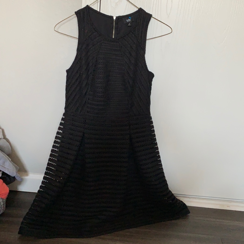 Black textured dress!